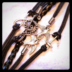 Black Leather Bracelet
